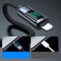 Miniatyrbillede 4 af 7: Kabel til iPhone med LED Lightning display - USB-C 2.4A 1.2m sort
