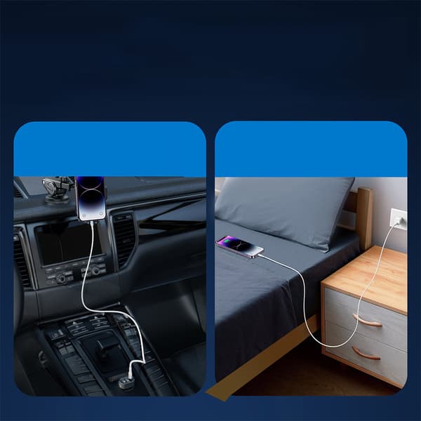 iPhone kabel med LED indikator USB-C - Lightning 20W 2m hvid