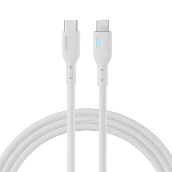 iPhone kabel med LED indikator USB-C - Lightning 20W 2m hvid