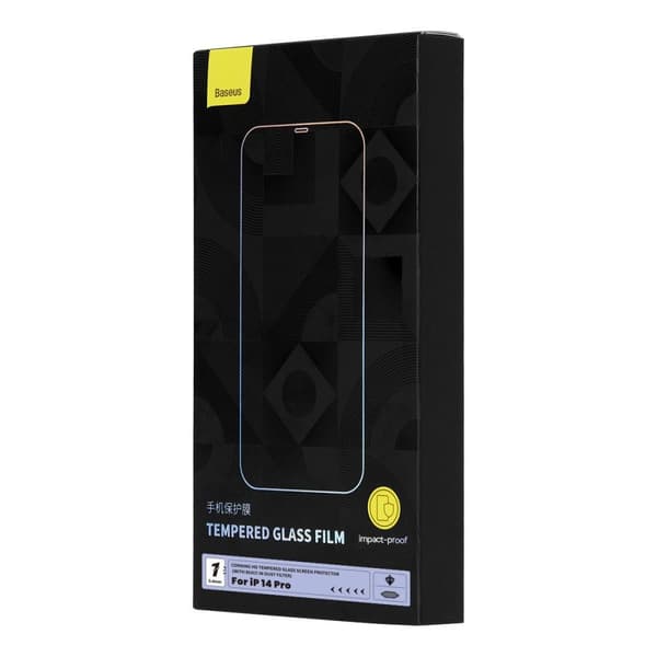 Hærdet glas til iPhone 14 Pro med højttalercover 0,4mm SÆT
