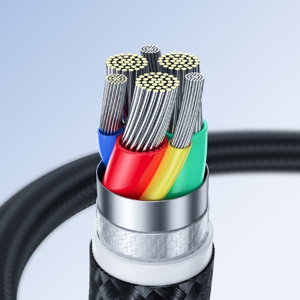 Slitesterk kabel for iPhone Surpass Series USB-C - Lightning 20W 0,25m svart