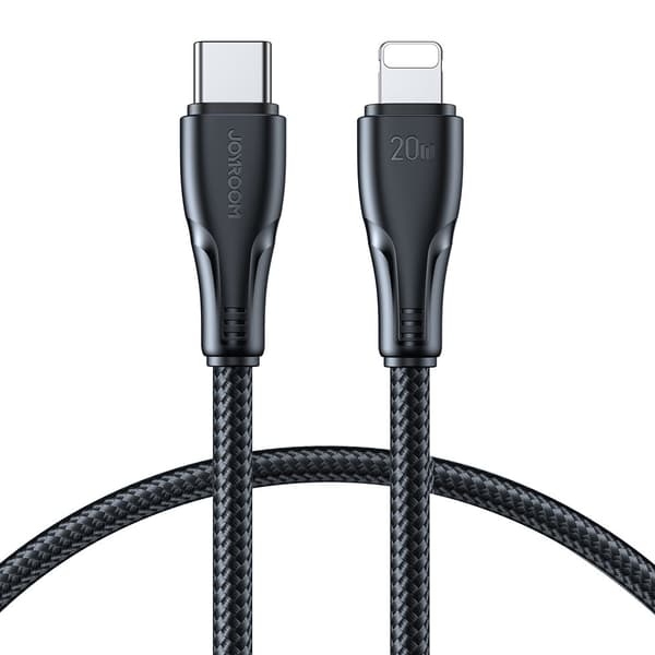 Slitesterk kabel for iPhone Surpass Series USB-C - Lightning 20W 0,25m svart