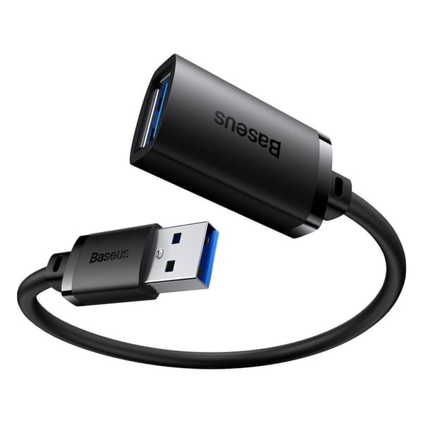 USB 2.0 skjøtekabel 1,5m, sort