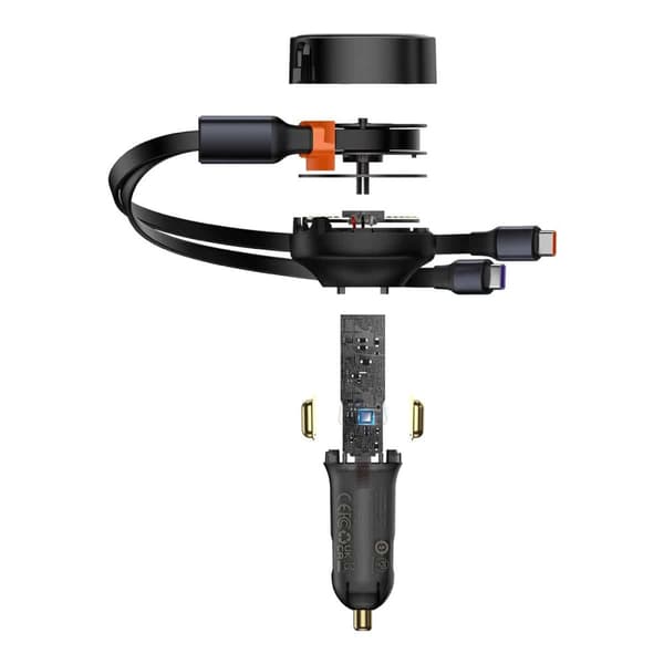 2i1 biloplader 33W 2x USB-C Enjoyment sort