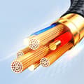 Miniatyrbillede 7 af 7: 4-i-1 kabel USB-A - USB-C 2x iPhone Lightning microUSB 1,2m sort