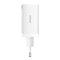 Miniatyrbilde 3 av 3: Rask GaN 2x USB-C USB-lader 65W + USB-C-kabel hvit