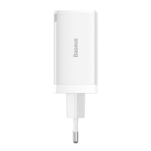 Rask GaN 2x USB-C USB-lader 65W + USB-C-kabel hvit
