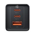 Miniatyrbilde 2 av 4: GaN 2x USB-C USB 65W rask nettverkslader + USB-C-kabel, svart