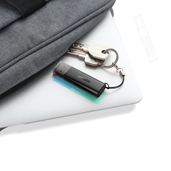 SD TF hukommelseskortlæser til computer USB 3.0 sort