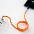Miniatyrbilde 3 av 6: Sterk vinklet kabel for iPhone USB-A - Lightning 30W 1m 180 rotasjon oransje