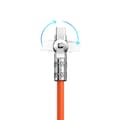 Miniatyrbilde 4 av 6: Sterk vinklet kabel for iPhone USB-A - Lightning 30W 1m 180 rotasjon oransje