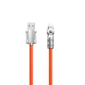 Miniatyrbilde 1 av 6: Sterk vinklet kabel for iPhone USB-A - Lightning 30W 1m 180 rotasjon oransje