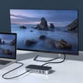 Miniatyrbillede 5 af 7: HUB Adapter M52 USB-C USB-A HDMI VGA DP SD TF RJ45 Aux PD Grå
