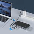 Miniatyrbillede 7 af 7: HUB Adapter M52 USB-C USB-A HDMI VGA DP SD TF RJ45 Aux PD Grå