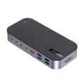 Miniatyrbillede 1 af 7: HUB Adapter M52 USB-C USB-A HDMI VGA DP SD TF RJ45 Aux PD Grå