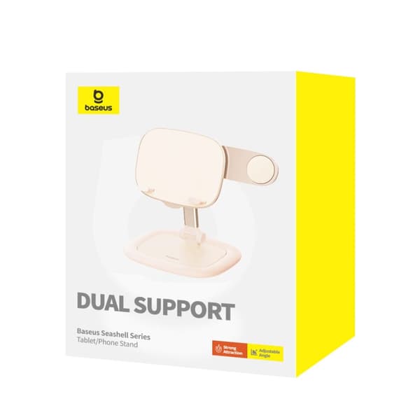 Justerbart stativ for nettbrett og telefon Seashell Series rosa
