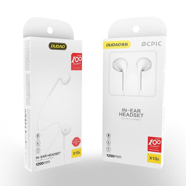 X10S headset trådbundna hörlurar minijack 3,5 mm vit