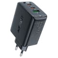 Miniatyrbillede 1 af 6: Hurtig GaN oplader 2x USB-C USB-A PPS PD QC4+ 65W sort