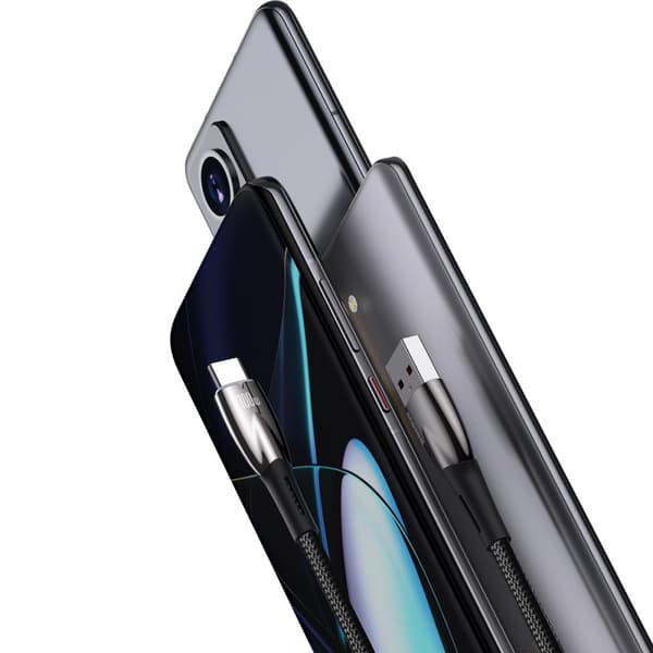 Slitstark flexibel snabbladdningskabel USB-A - USB-C 100W 1m svart