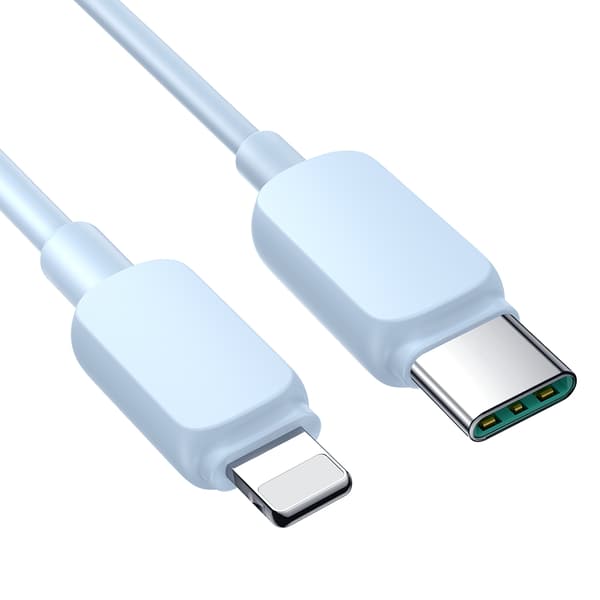 Kabel til iPhone USB-C - Lyn 20W 1,2m blå