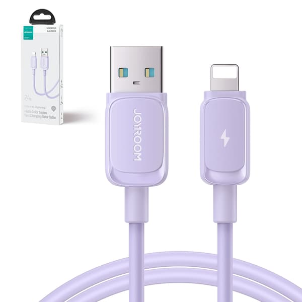 Kaapeli iPhonelle USB-A - Lightning 2.4A 1.2m violetti