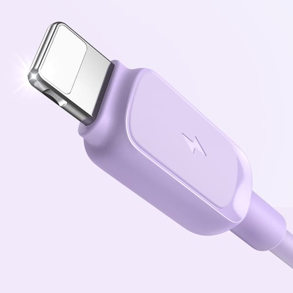 Kaapeli iPhonelle USB-A - Lightning 2.4A 1.2m violetti