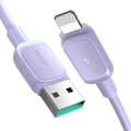 Pikkukuva 1 / 9: Kaapeli iPhonelle USB-A - Lightning 2.4A 1.2m violetti
