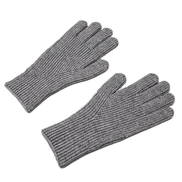 Neulotut puhelinhanskat, joissa leikkaukset sormille, unisex, harmaa