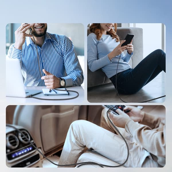 Light-Speed ​​​​Series USB-A - USB-C hurtigoverføringskabel 100W 1,2m svart