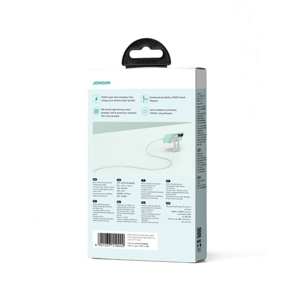 Multi-Color Series USB-A - USB-C kabel 100W hurtig overførsel 1m grøn
