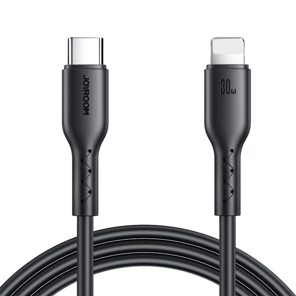 Kabel til iPhone Flash-Charge Series USB-C - Lightning 30W 1m sort