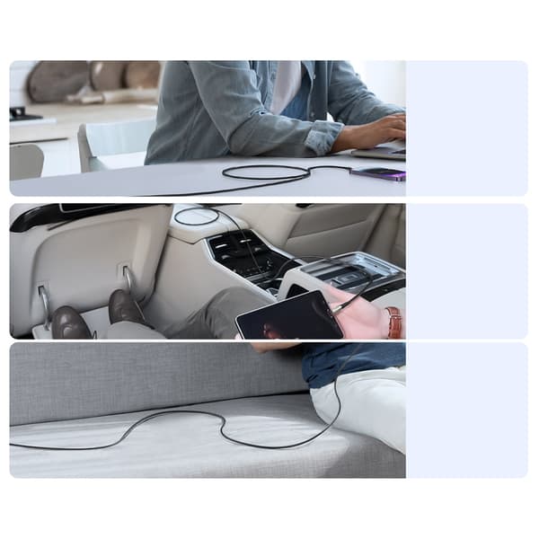 Kabel til iPhone Star-Light Series USB-C - Lightning 30W 1,2m sort