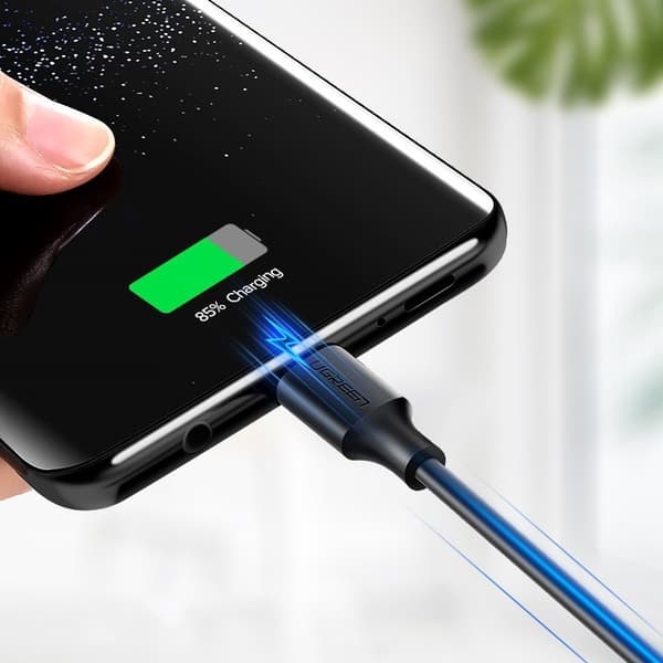 Slitesterk USB - USB-C-kabel 480 Mbps 3A 1,5m svart