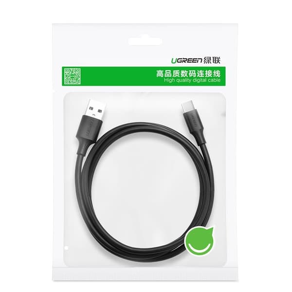 Slitesterk USB - USB-C-kabel 480 Mbps 3A 1,5m svart