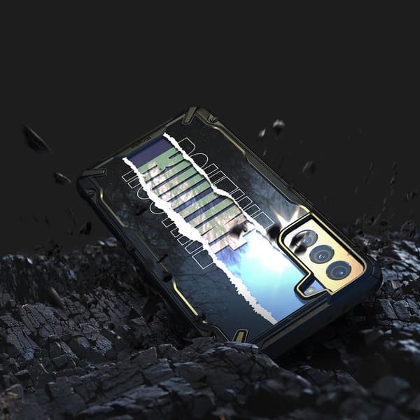 Pansret etui med ramme til Galaxy S21+ 5G Fusion X Design Routine sort