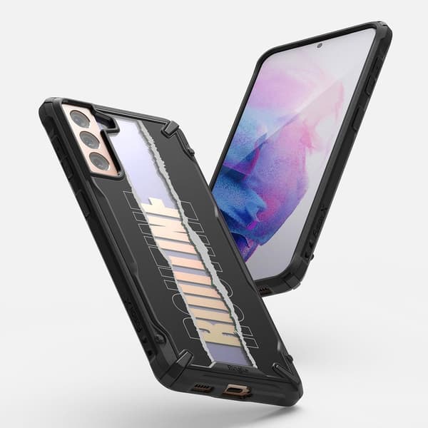 Pansret etui med ramme til Galaxy S21+ 5G Fusion X Design Routine sort