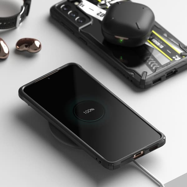 Pansret etui med ramme til Galaxy S21+ 5G Fusion X Design Routine sort