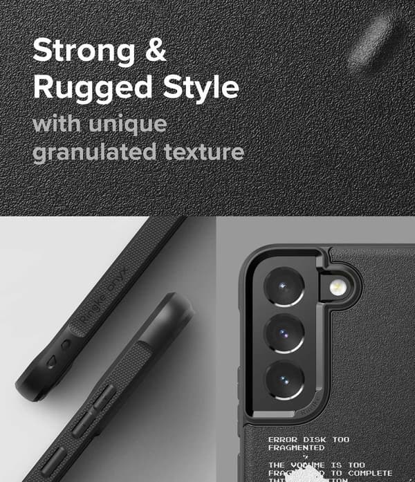 Kestävä kotelo ja kansi Galaxy S22+ Onyx Design X:lle, musta