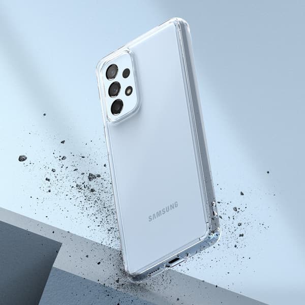 Galaxy A73 Fusion gennemsigtigt etui med gelramme