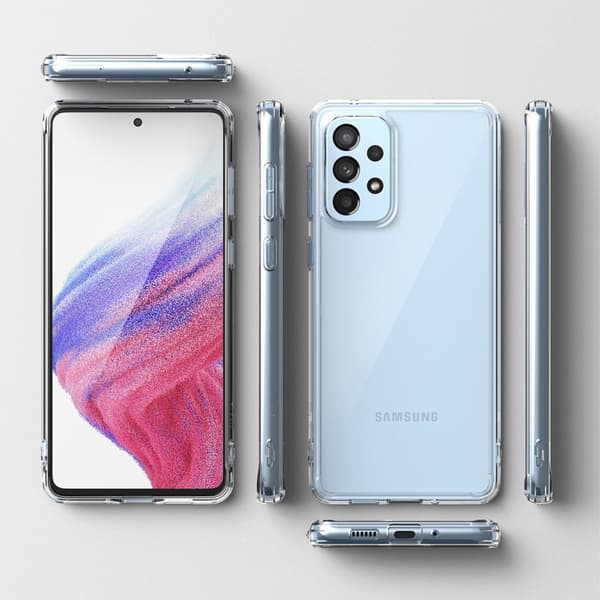 Galaxy A73 Fusion gennemsigtigt etui med gelramme