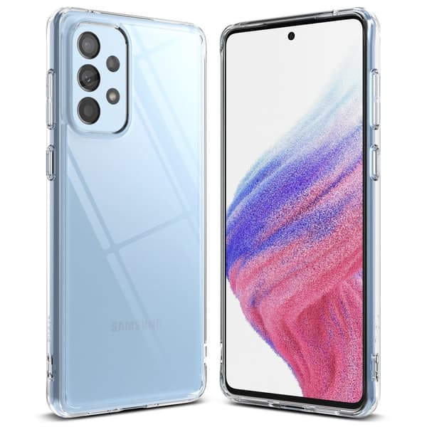 Galaxy A73 Fusion gennemsigtigt etui med gelramme