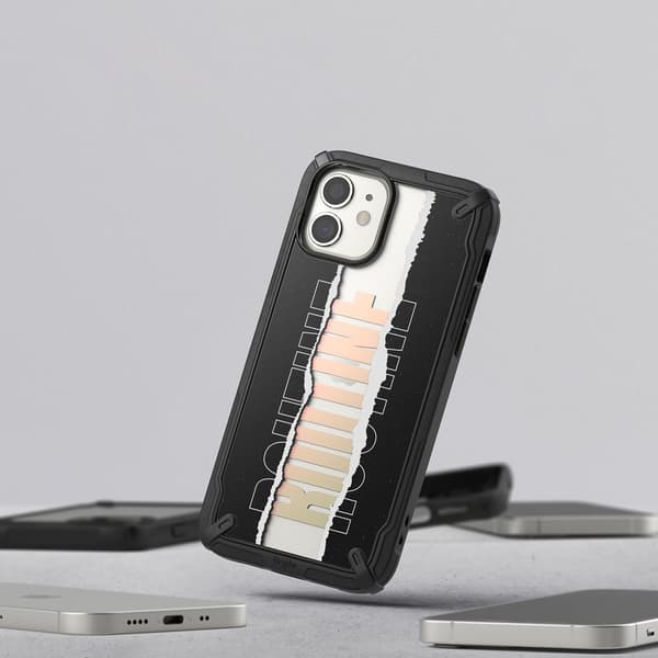 Panssaroitu kotelo rungolla iPhone 12 mini Fusion X Design Routine musta