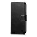 Miniatyrbillede 2 af 8: 2-i-1 læder Flip Cover iPhone 14 Anti-RFID Oil Wax Wallet Cover Sort