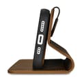 Miniatyrbilde 4 av 5: 2-i-1 Leather Flip Cover iPhone 14 Pro Anti-RFID oljevoks lommebokveske lysebrun