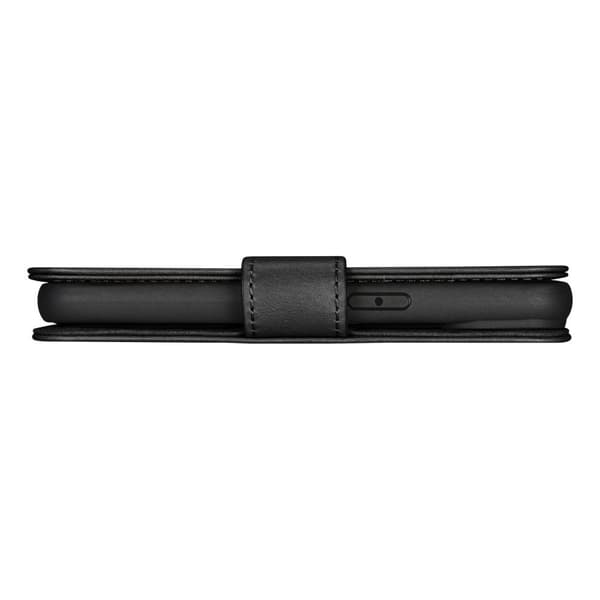2-i-1 læder Flip Cover iPhone 14 Plus Anti-RFID Oil Wax Pung etui Sort