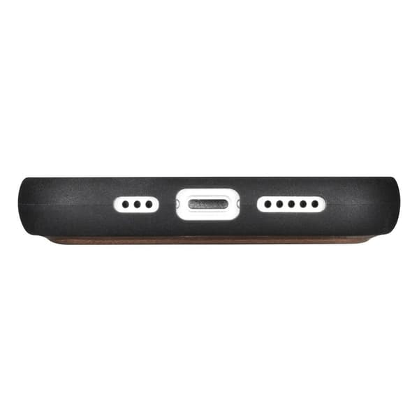 2in1 nahkainen läppäkuori iPhone 14 Pro Max Anti-RFID Oil Wax Lompakkokotelo tummanruskea