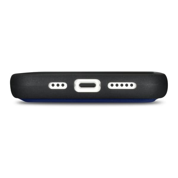 2-i-1 læder Flip Cover iPhone 14 Pro Anti-RFID pung etui Blå