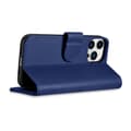 Miniatyrbillede 8 af 9: 2-i-1 læder Flip Cover iPhone 14 Pro Anti-RFID pung etui Blå