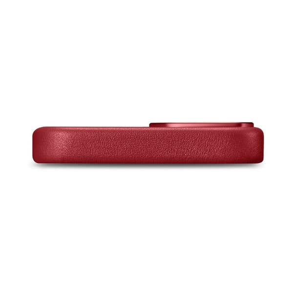 Naturligt læder cover til iPhone 14 Plus MagSafe Cover Læder rødt
