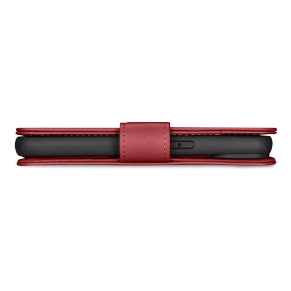 2-i-1 lædercover med Flip iPhone 14 Plus Anti-RFID pung etui rødt